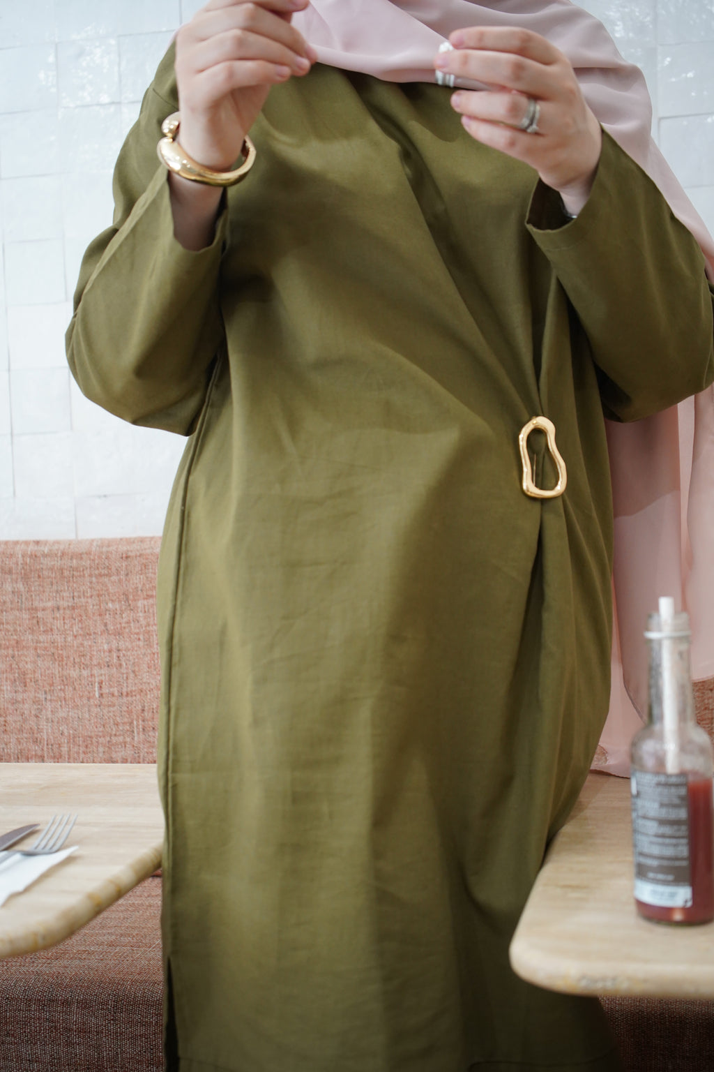 Ensemble oversize Kaki