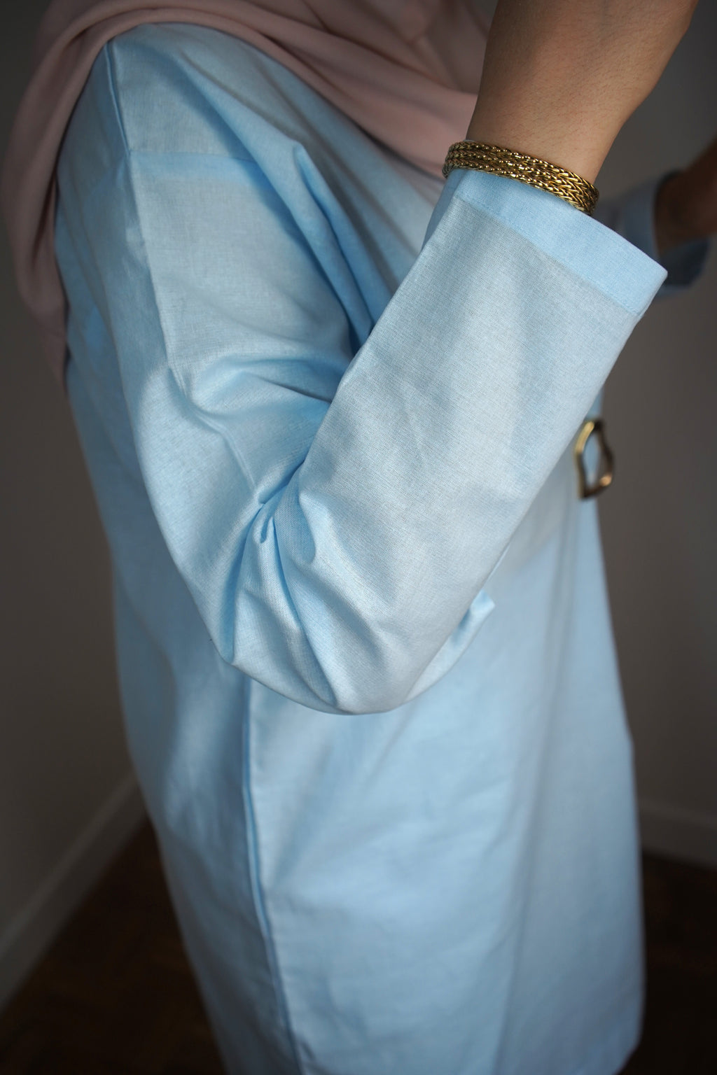 Ensemble oversize bleu